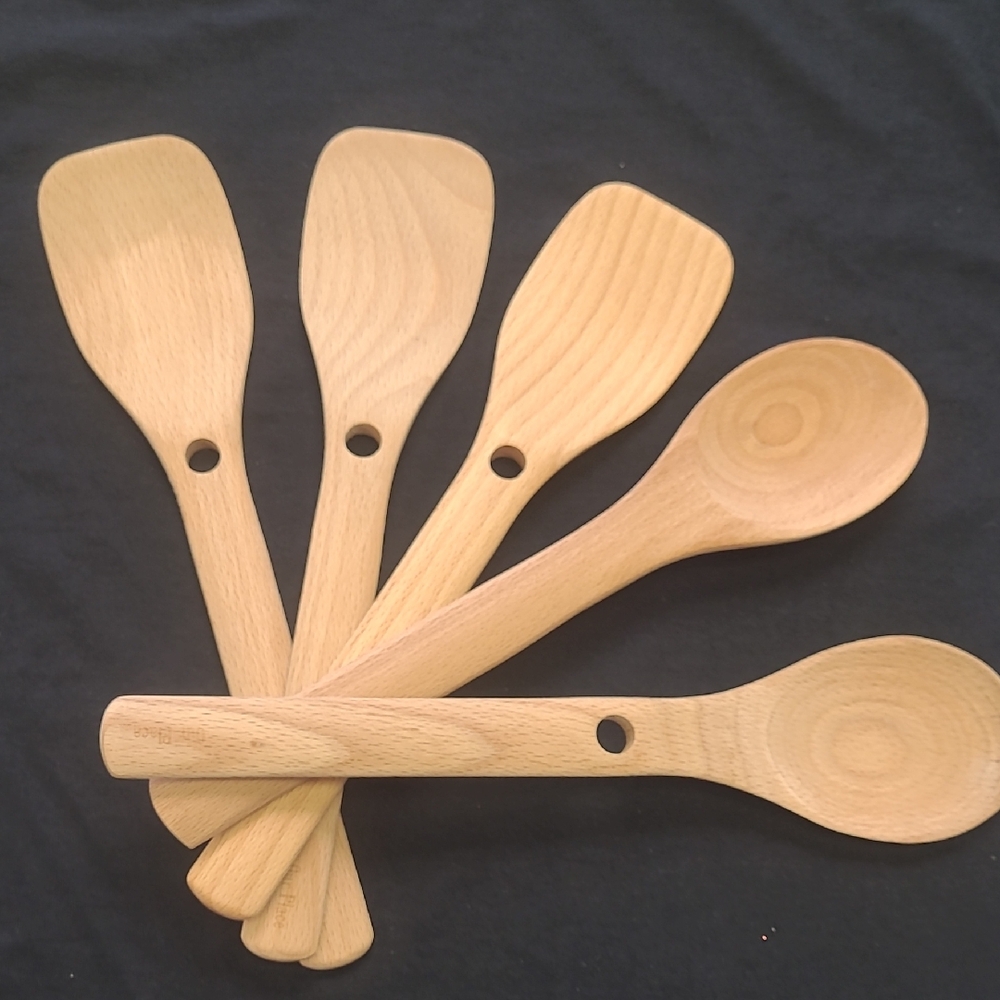 Natural Wooden Cooking Utensil Set Our Place Always Pan